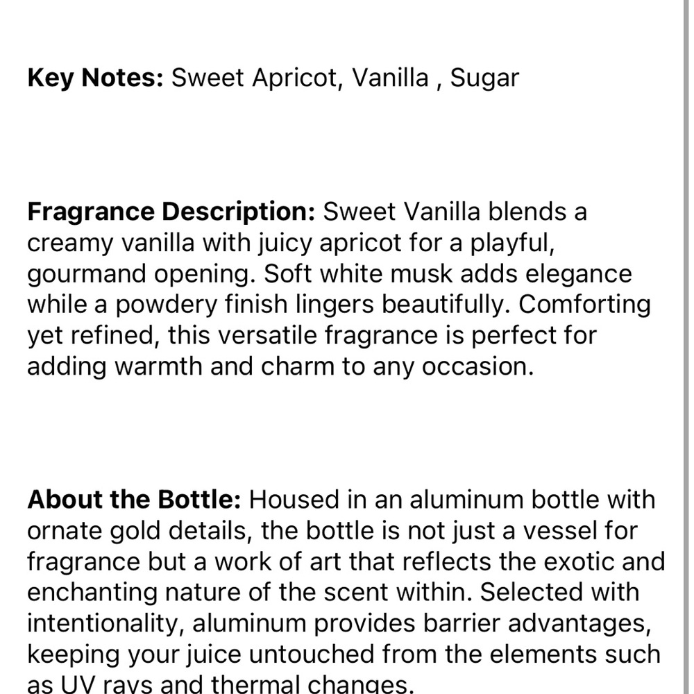 Montale Sweet Vanilla Gold Perfume - Picture 2 of 2